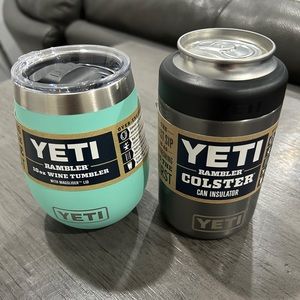 Yeti 10oz Wine Tumbler and Yeti Colster Can Insulator